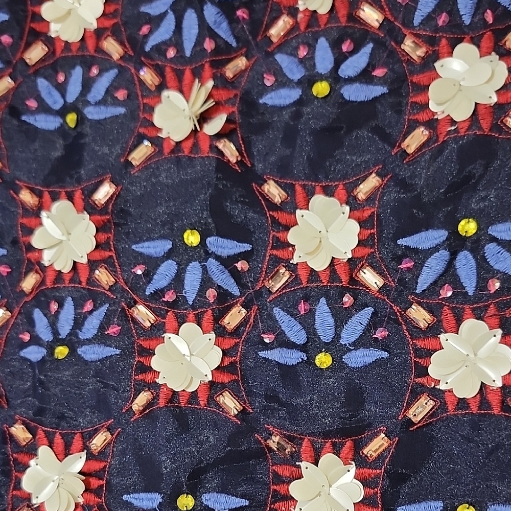 Anthropologie Floral Embroidered Skirt - Picture 3 of 9
